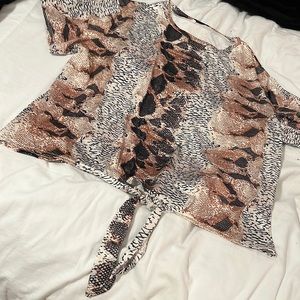 NWOT snakeskin crop top